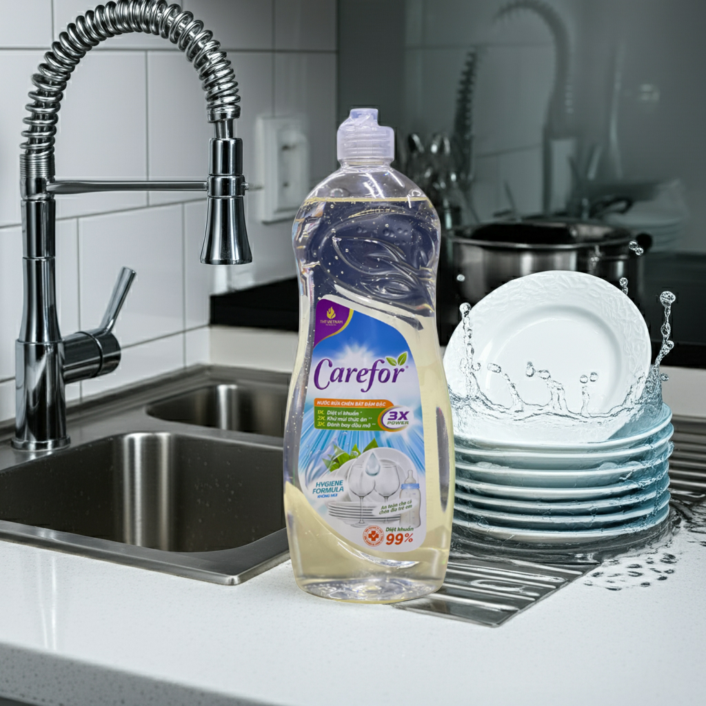 CAREFOR Dishwashing Liquid 800ml ( Hygiene Formula)